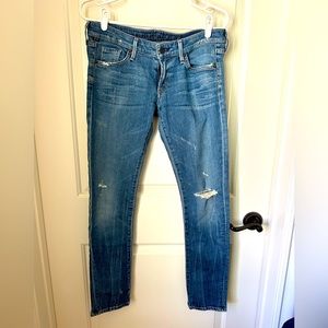 Citizens of Humanity distressed low rise skinny jeans